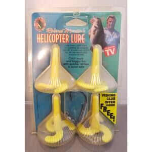 Vintage NOS Roland Martin's Helicopter Lures - Yellow - As Seen on TV